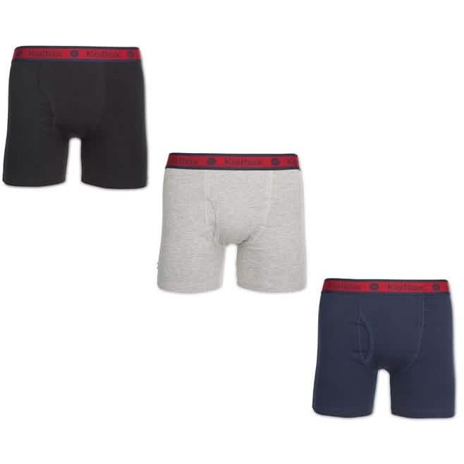 3-Pack: Keltex Men's Cotton Stretch Boxer Briefs