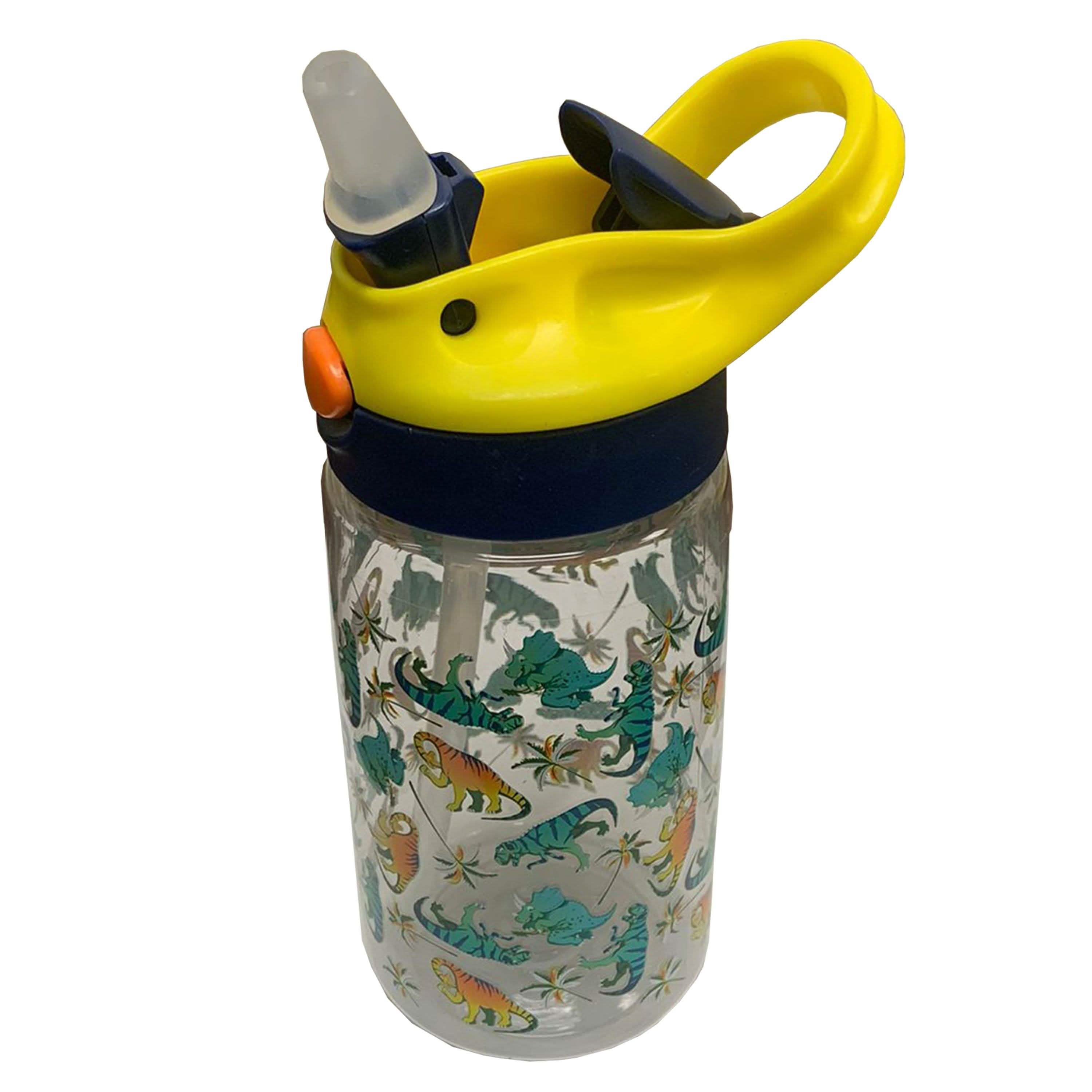3-Pack: Kids Assorted Water Bottles with Auto Straw