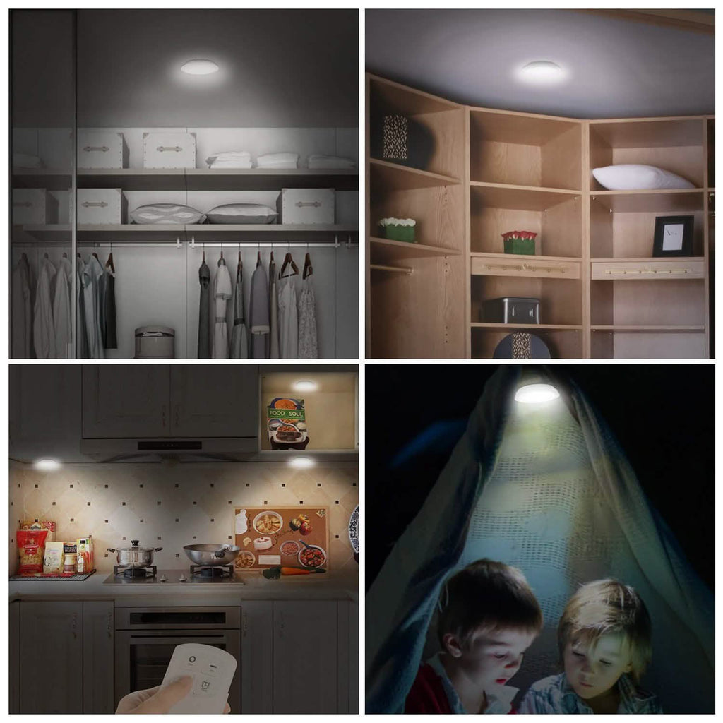 3-Pack: LED Wireless Puck Closet Lights