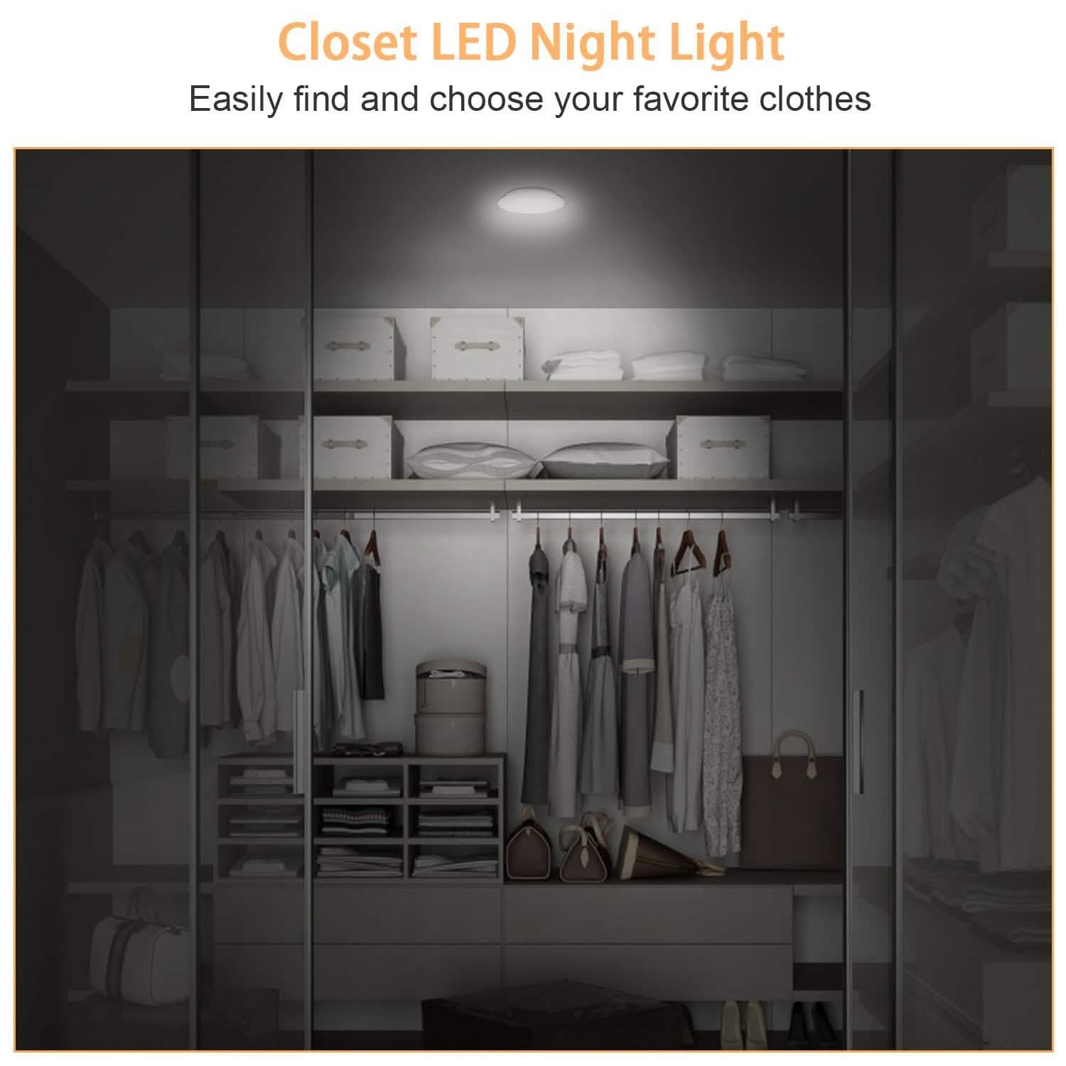 3-Pack: LED Wireless Puck Closet Lights