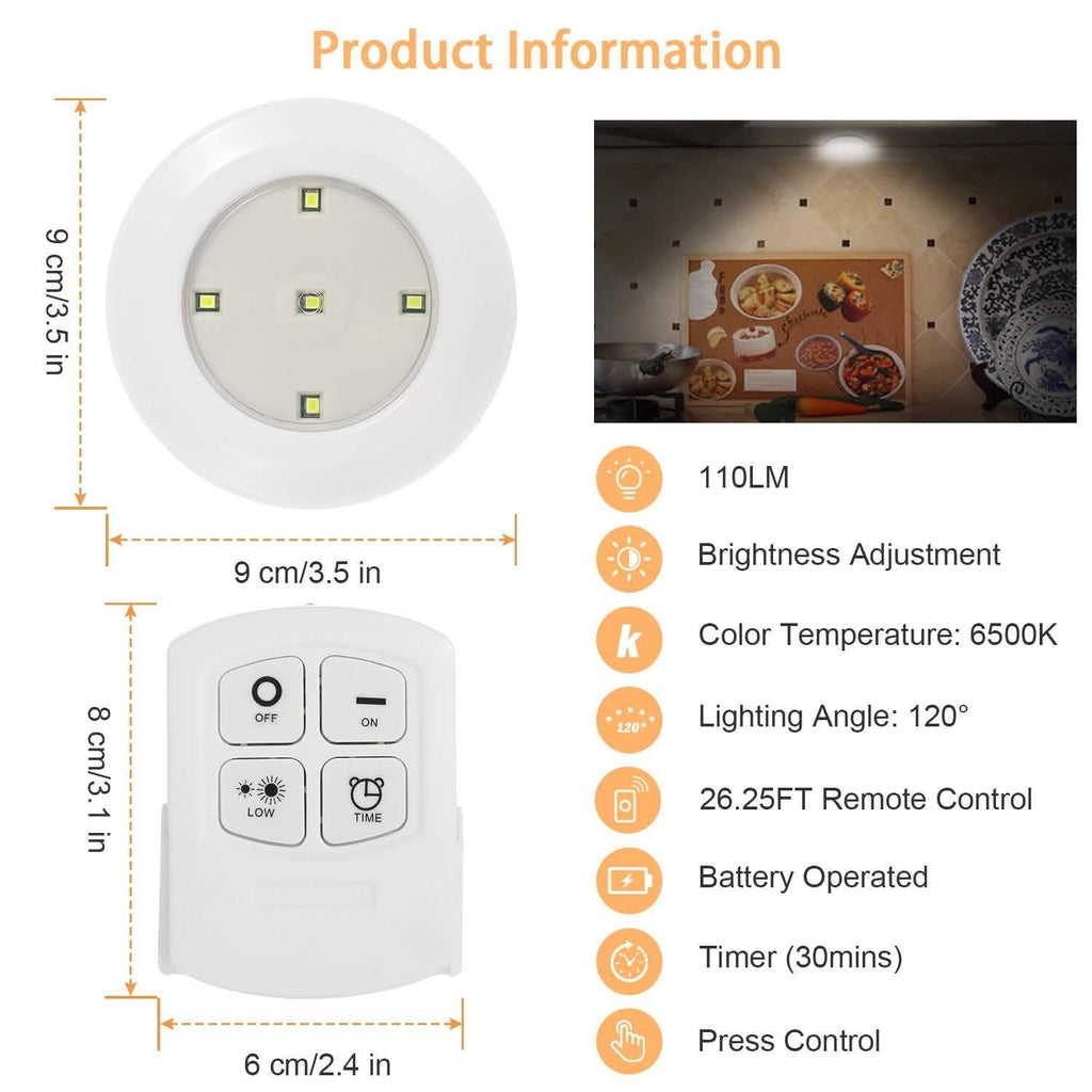 3-Pack: LED Wireless Puck Closet Lights