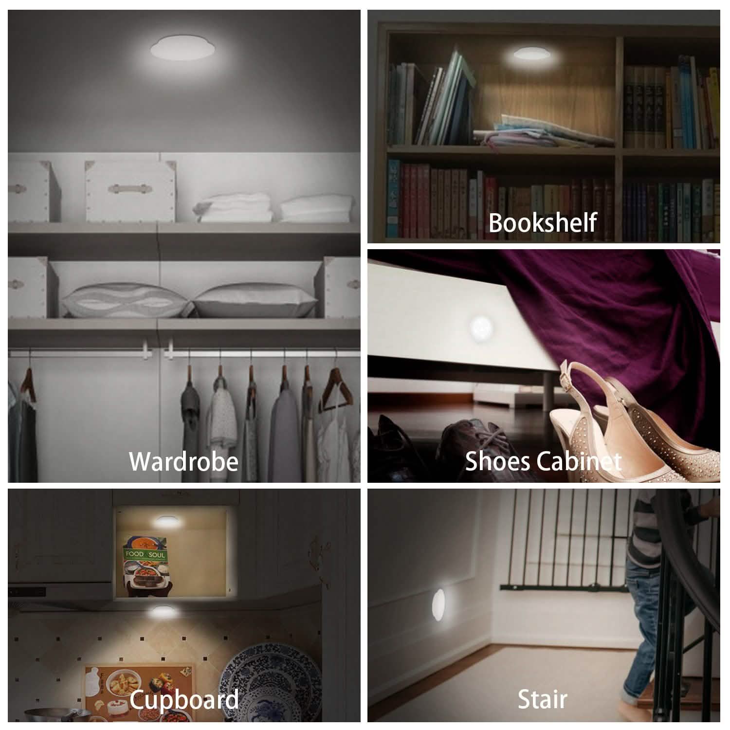 3-Pack: LED Wireless Puck Closet Lights