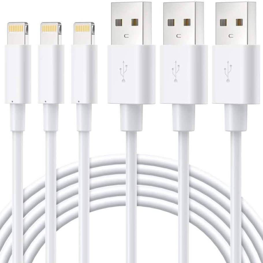 3-Pack: Lightning Cable for Apple iPhone, iPad