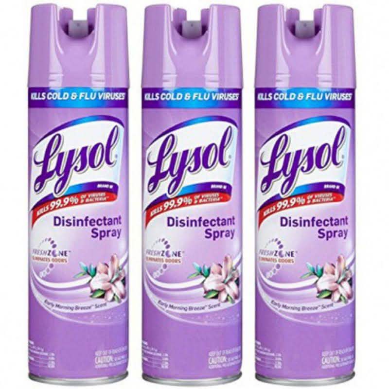3-Pack: Lysol Disinfectant Spray 12oz