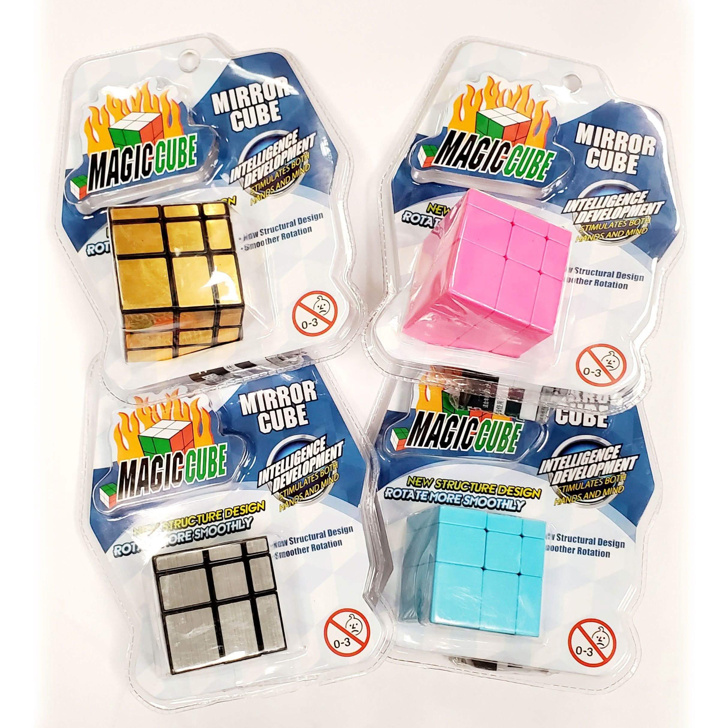 3-Pack: Magic Cube 3x3 Block Brain Teaser Cube Puzzle Toy