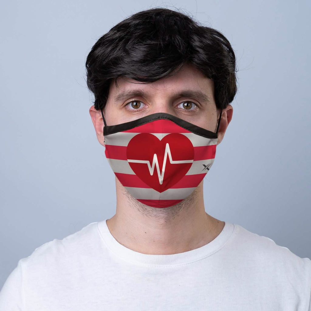 3-Pack: Medical Prints Nurse Inspired Double Layer Reusable Face Mask With Adjustable Loop