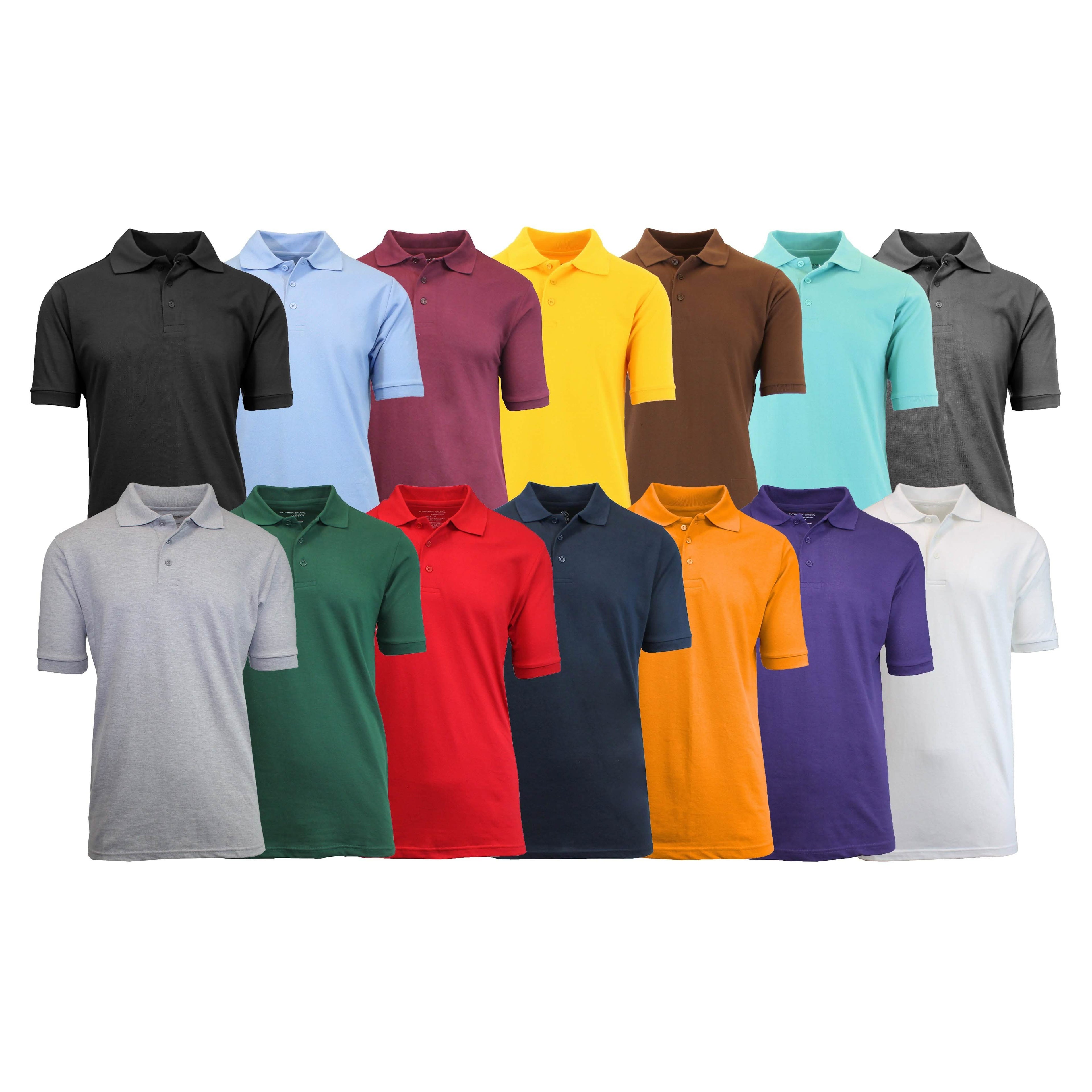 3-Pack: Men's Assorted S/S Pique Polo