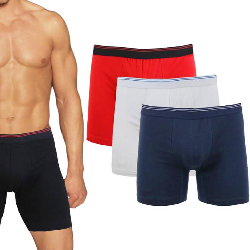 3-Pack: Men's Cotton Stretch Boxer Briefs
