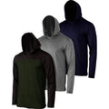 3-Pack: Men's Moisture Wicking Lightweight Hoodies