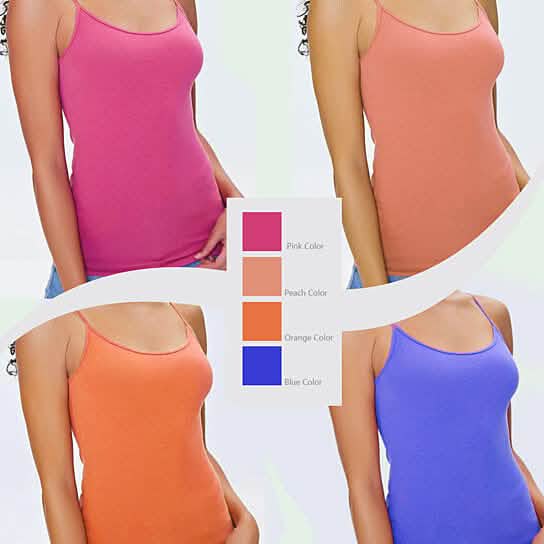 3-Pack: Mystery Deal: Women's Stretchy Camisole Spaghetti Strap Tank Top