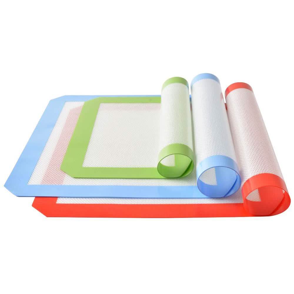 3-Pack: Non-Stick Heat Resistant Silicone Baking Mat