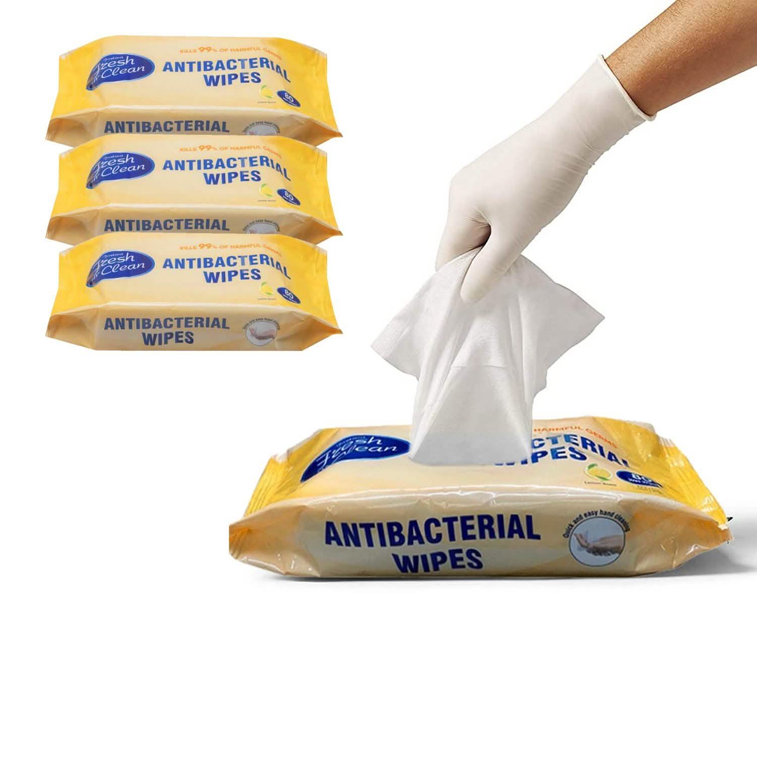 3-Pack Of Fresh N Clean Antibacterial Wipes