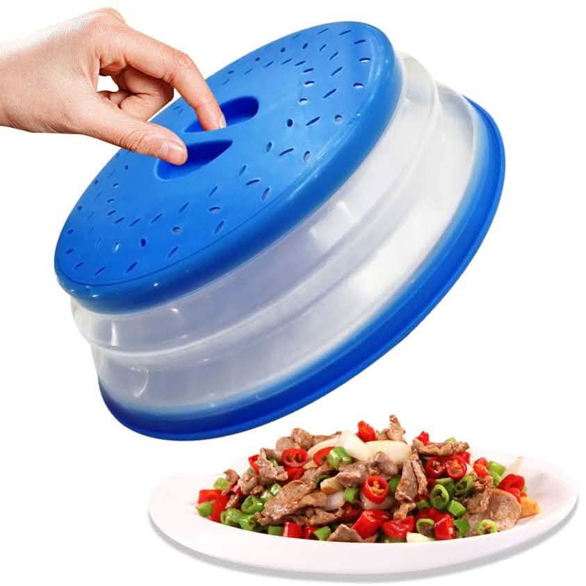3-Pack: OUZIFISH 10.5 inch Collapsible Food Plate Lid Cover