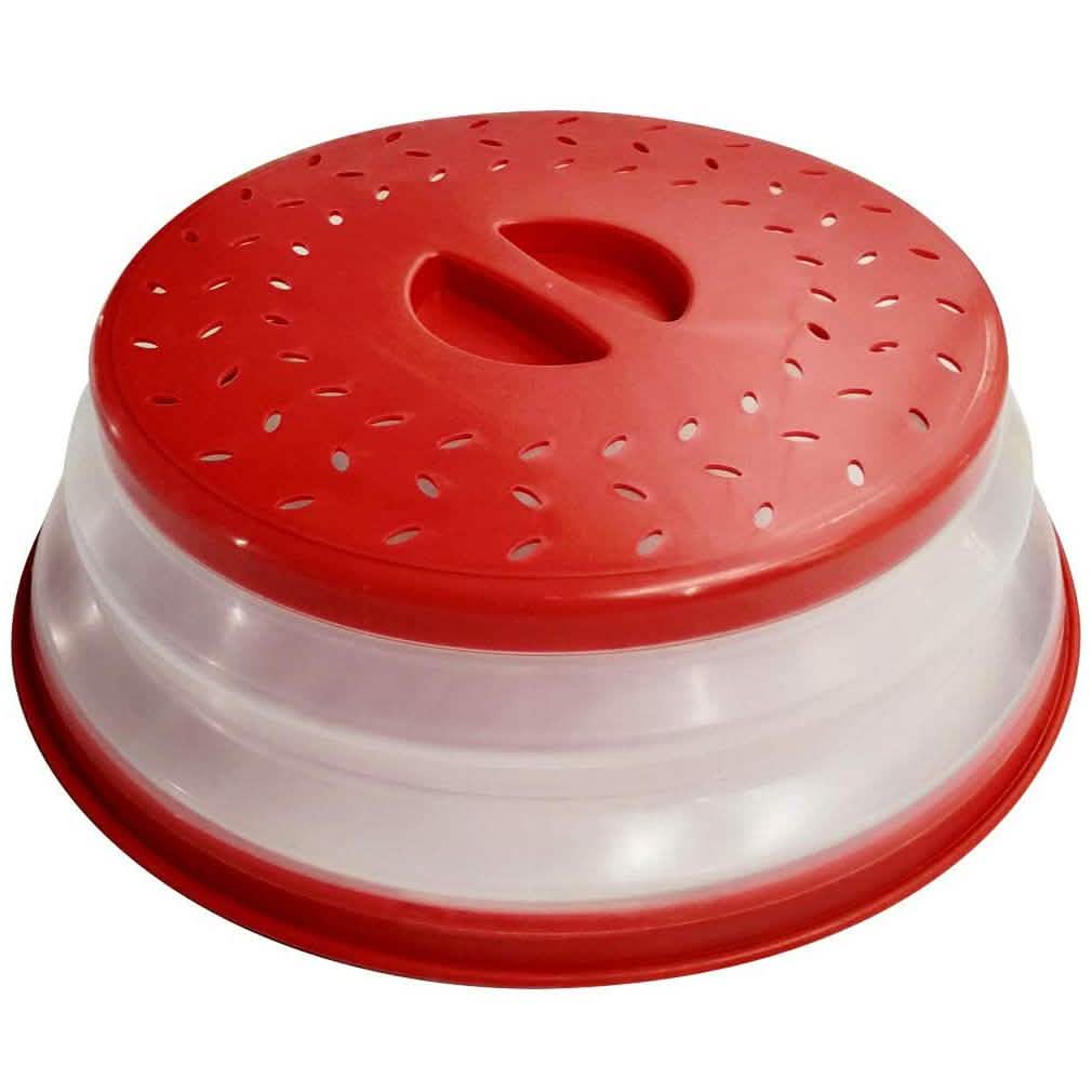 3-Pack: OUZIFISH 10.5 inch Collapsible Food Plate Lid Cover