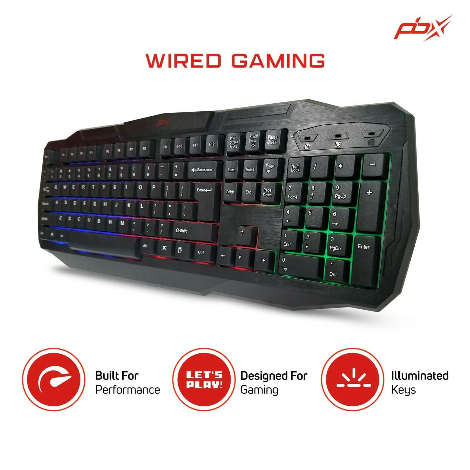 3-Pack: PBX Slayer Pro Gaming Accessories - Keyboard, Computer Mouse and Mousepad