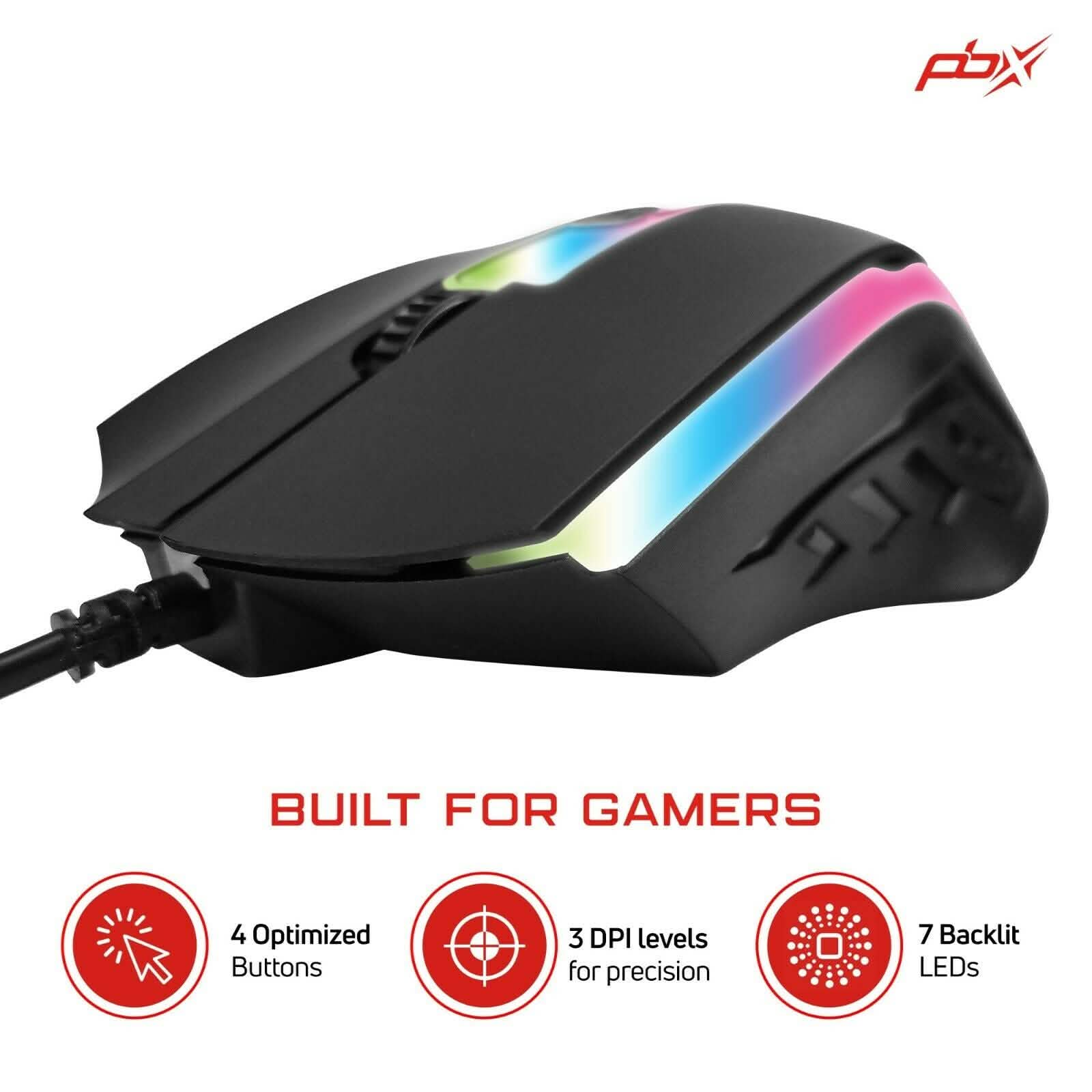 3-Pack: PBX Slayer Pro Gaming Accessories - Keyboard, Computer Mouse and Mousepad