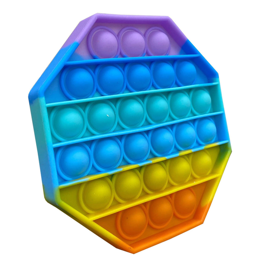 3-Pack: Rainbow Bubble Popper Anti-Stress Fidget Toy