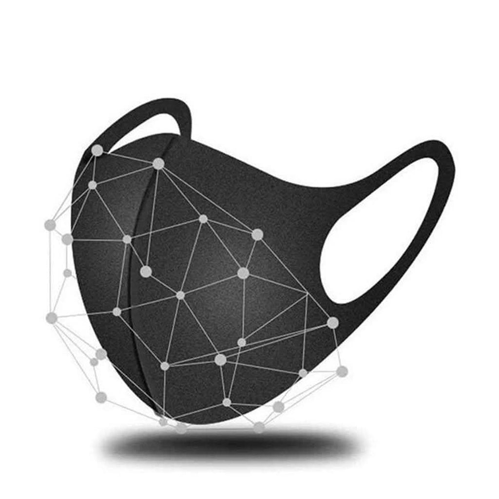 3-Pack: Reusable Black Face Mask