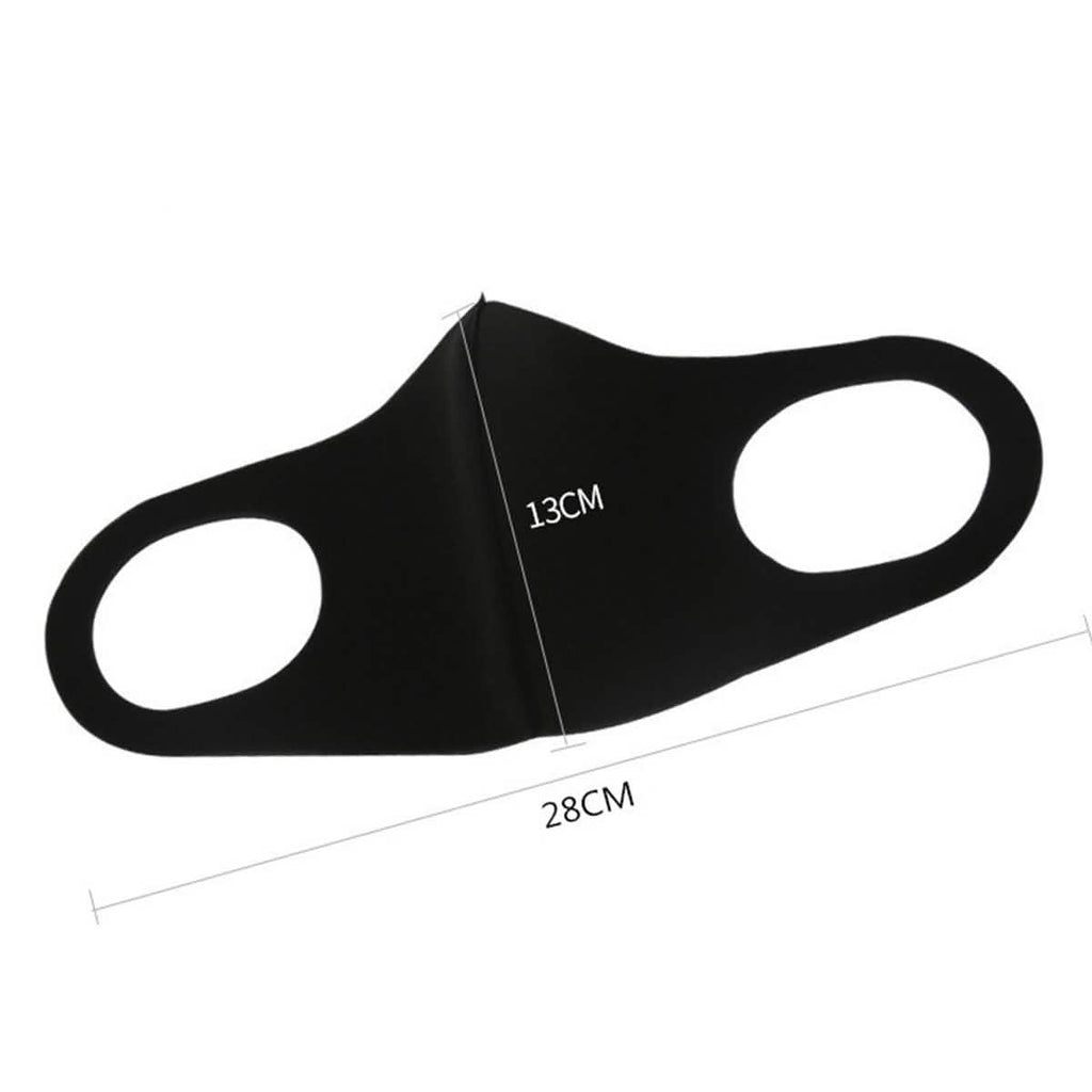3-Pack: Reusable Black Face Mask