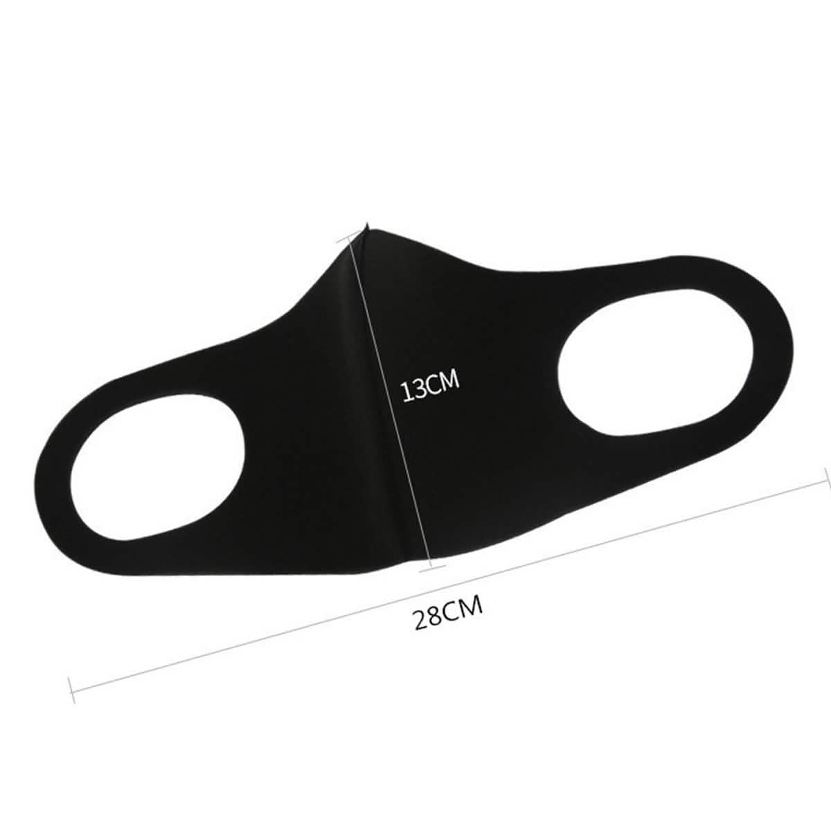 3-Pack: Reusable Black Face Mask