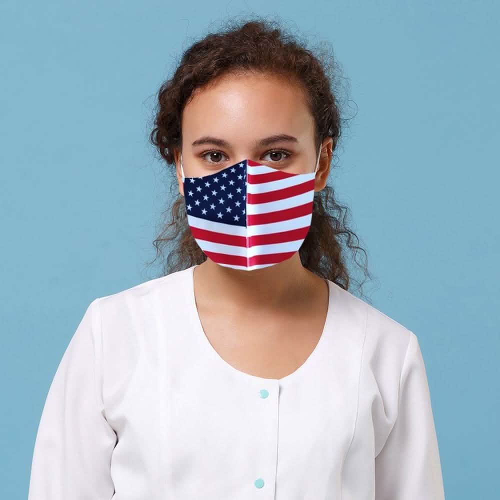 3-Pack: Reusable Non-Medical USA Flag Mask