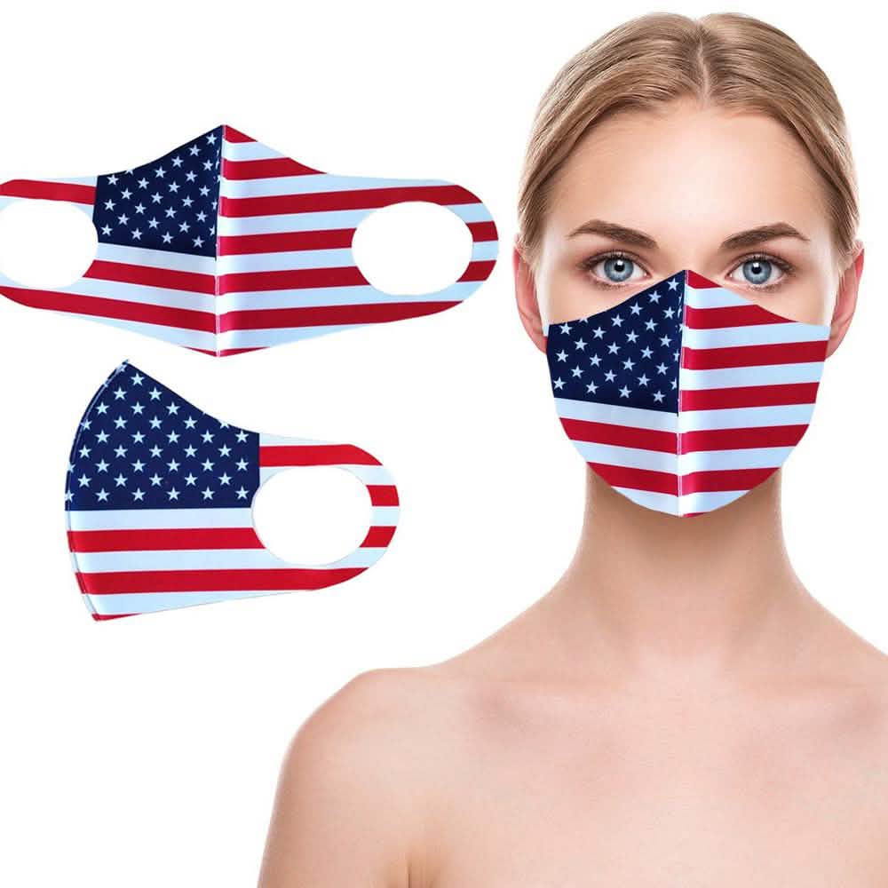 3-Pack: Reusable Non-Medical USA Flag Mask
