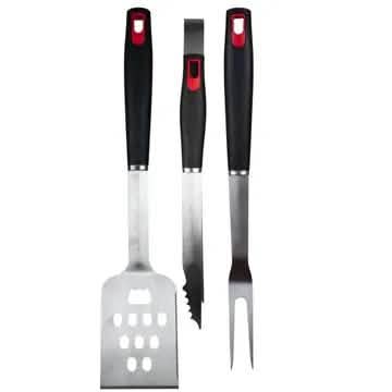 3-Pack: Stainless Steel Barbecue Tool Set