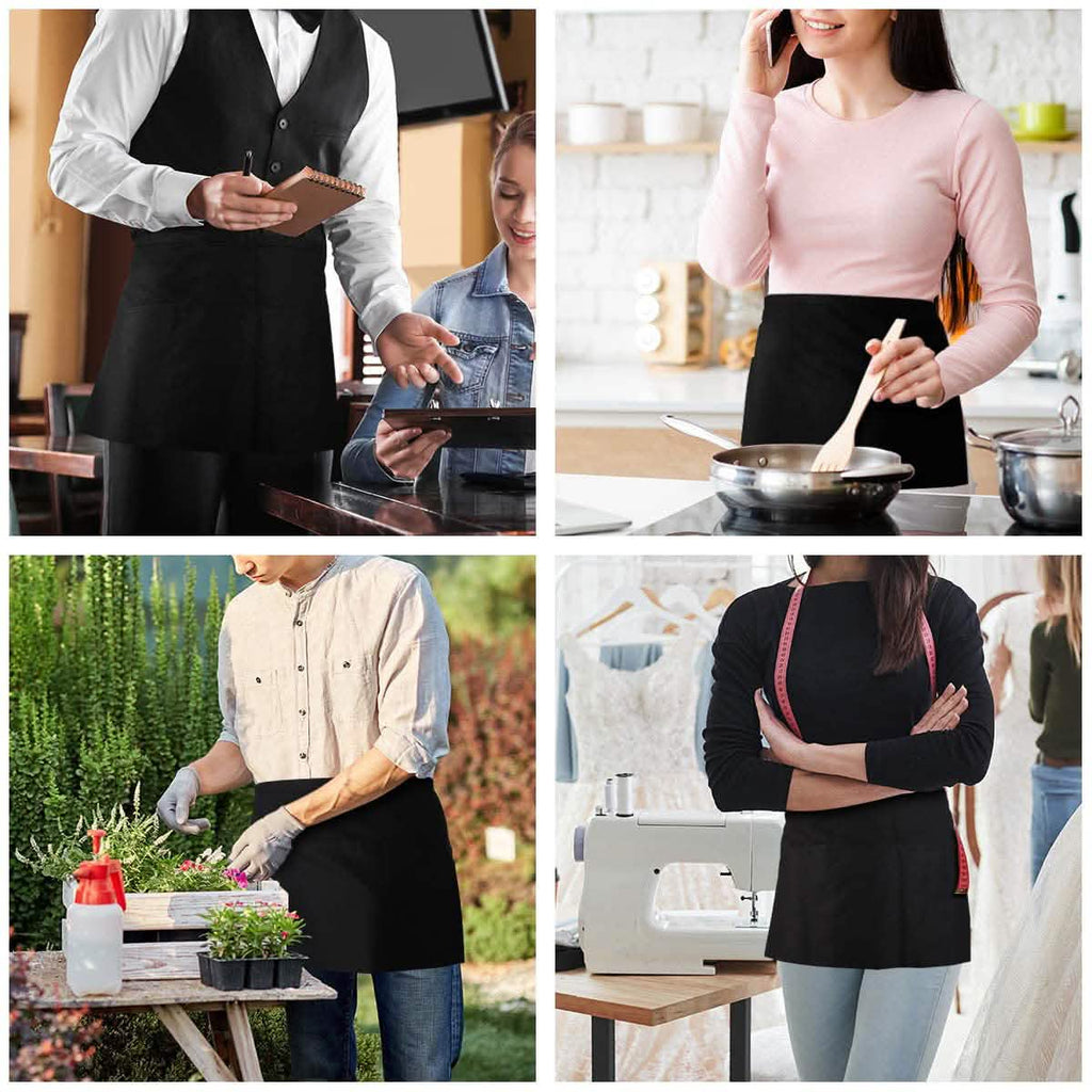 3-Pack: Syntus Server Aprons with 3 Pockets