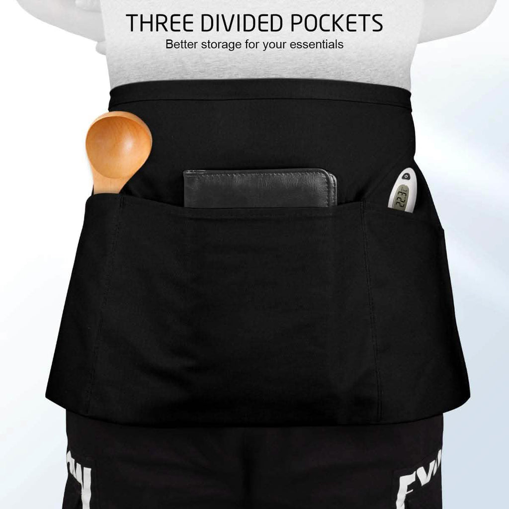 3-Pack: Syntus Server Aprons with 3 Pockets