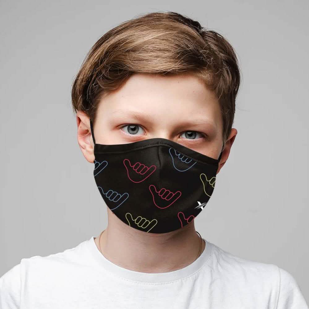 3-Pack: Two-Layer Reusable Kids Face Mask with Adjustable Earloop
