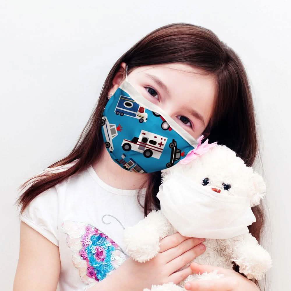 3-Pack: Two-Layer Reusable Kids Face Mask with Adjustable Earloop
