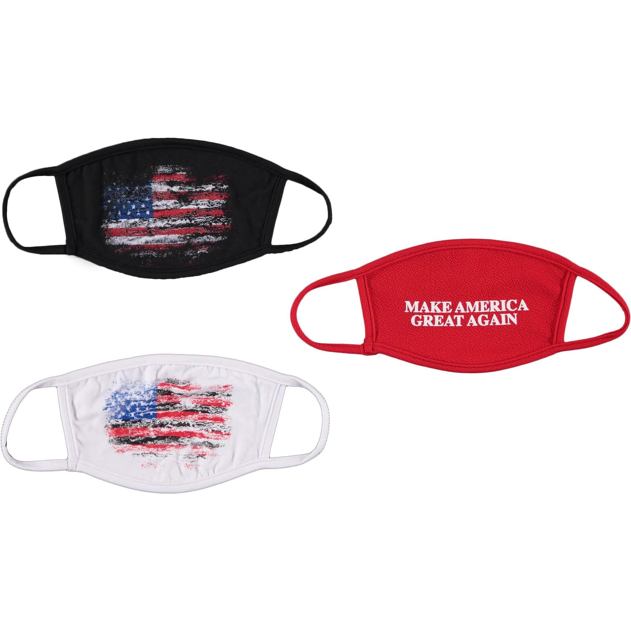 3-Pack: Washable Reusable Non-Medical Fabric Face Masks