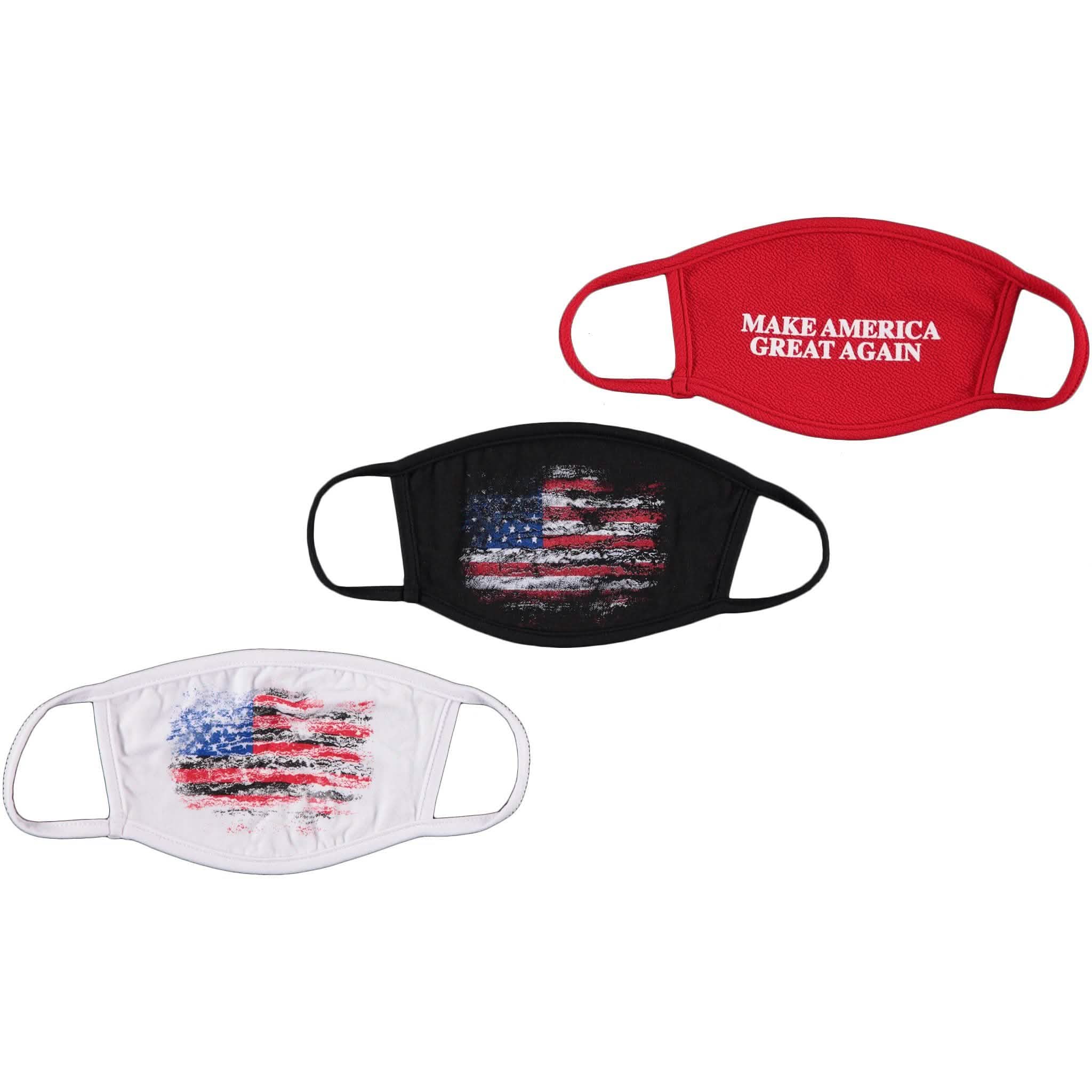 3-Pack: Washable Reusable Non-Medical Fabric Face Masks