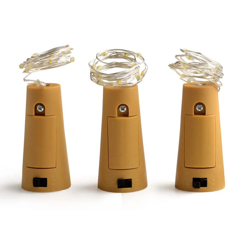 3-Pack: Wine Bottle Cork Copper LED Light Strips Rope Lamp Kit DIY Colorful