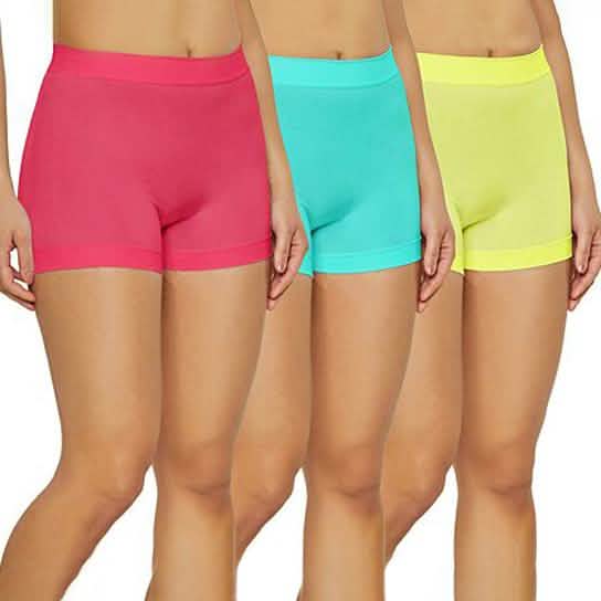 3-Pack: Women's 12" Seamless Leggings Biker Shorts