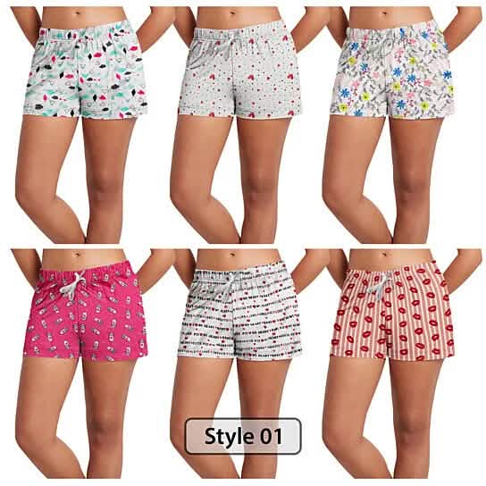 3-Pack: Women's Comfy Lounge Bottom Pajama Shorts with Drawstring