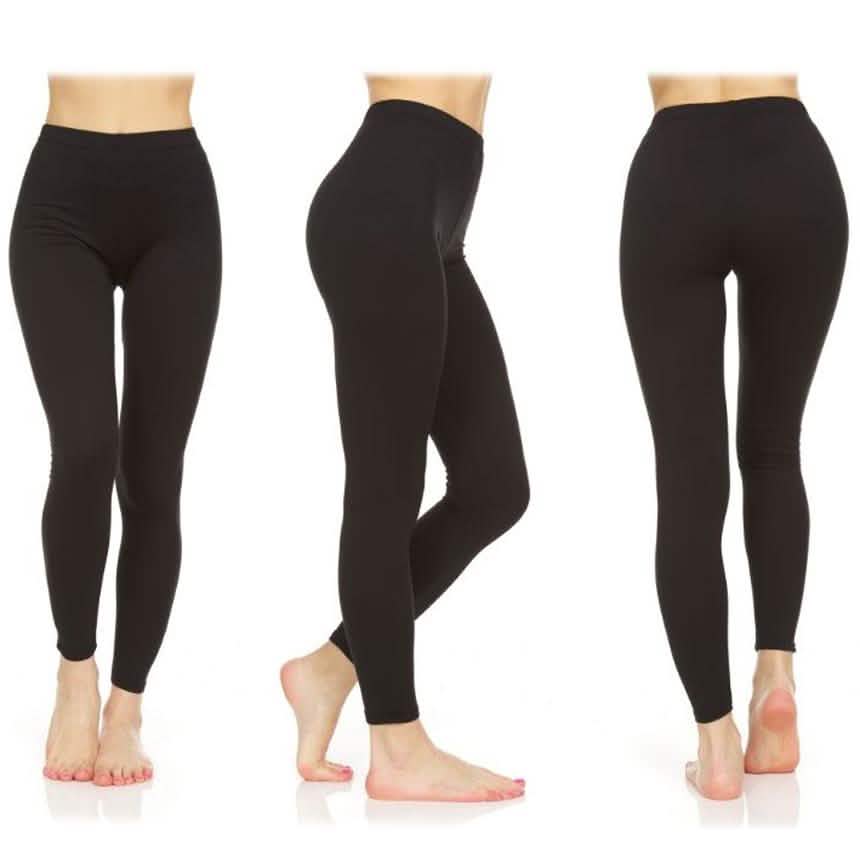 3-Pack: Women's Everyday Super Soft Slimming Brush Leggings