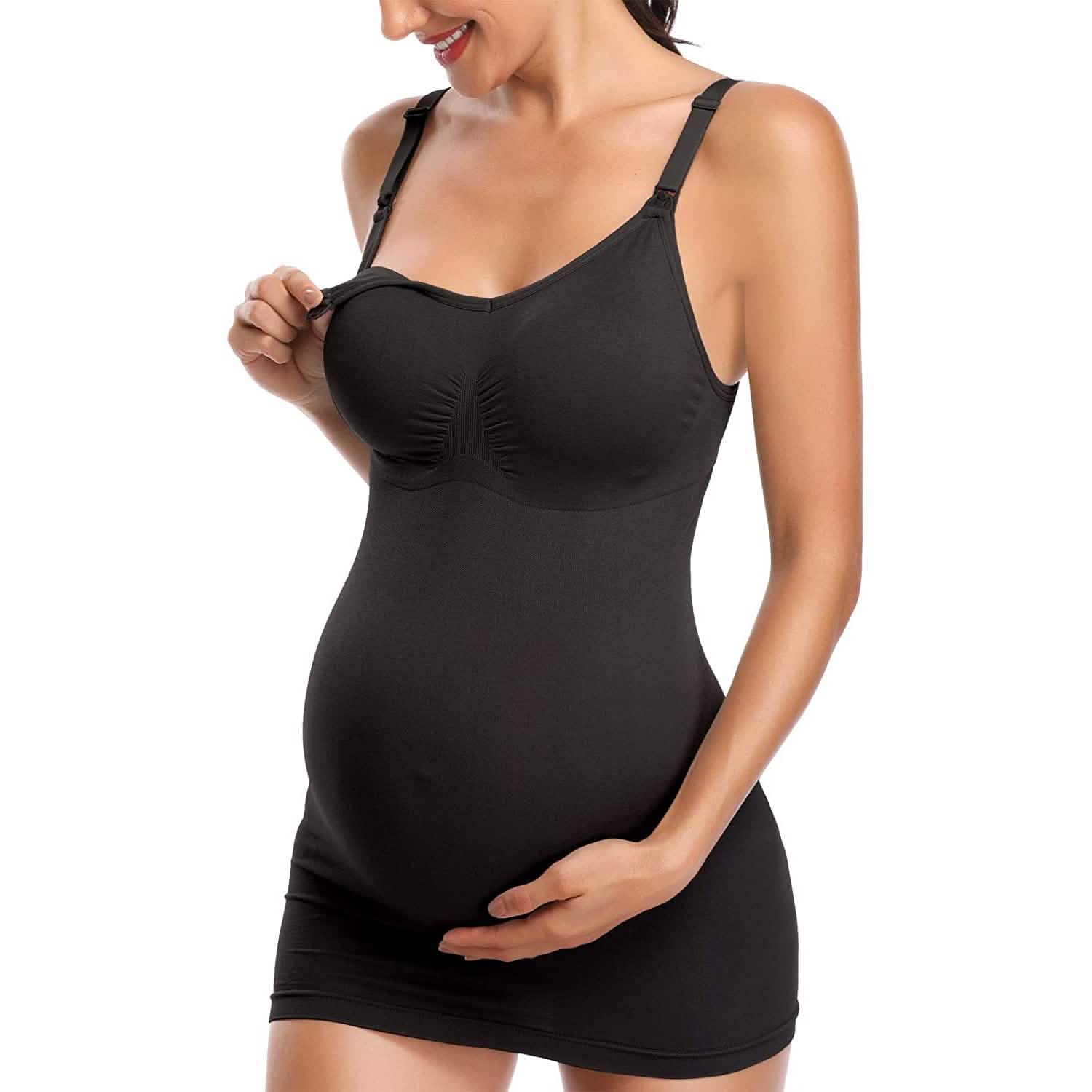 3-Pack: Womens Nursing Tank Tops Built in Bra for Breastfeeding
