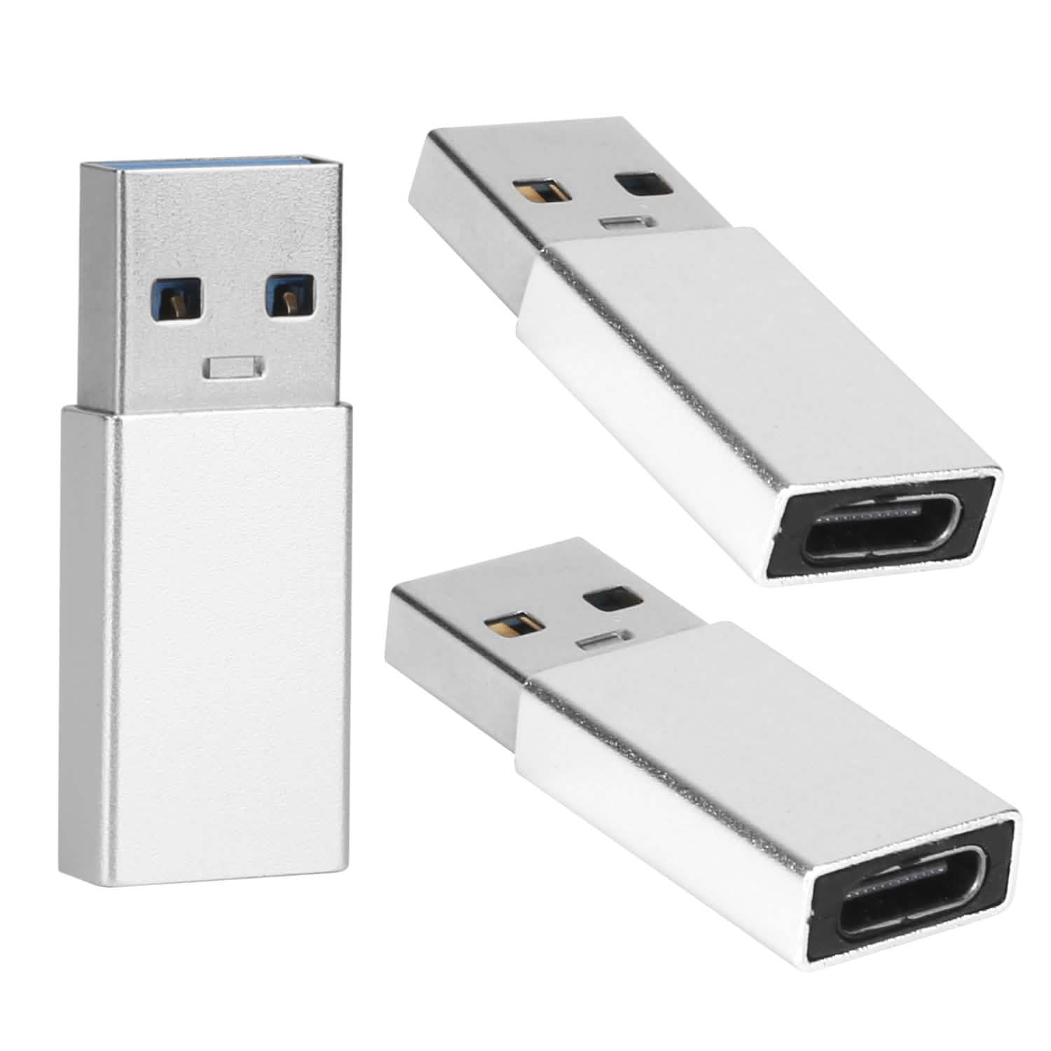 3-Packs: USB Type-C Male to USB A 3.0 OTG Male Port Converter