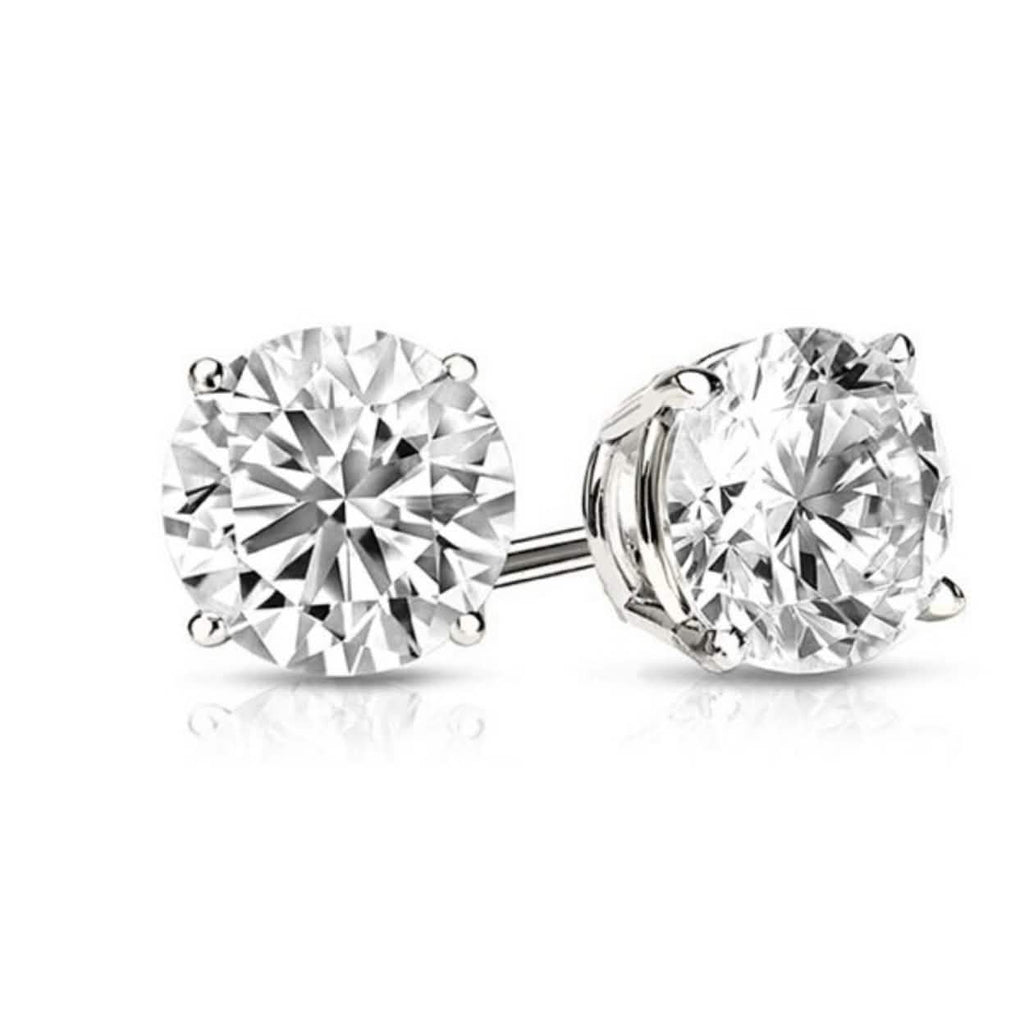 3-Pair Set: 4.00 Cttw Sterling Silver Swarovski Elements Crystal Studs