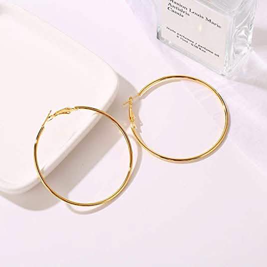 3-Pairs: Big Hoop Earrings