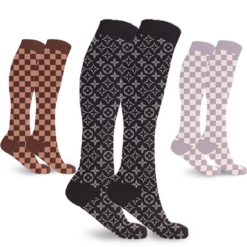 3-Pairs: Designer Inspired Knee High Compression Socks
