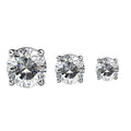 3-Pairs: Elements of Love Crystal Stud Earrings