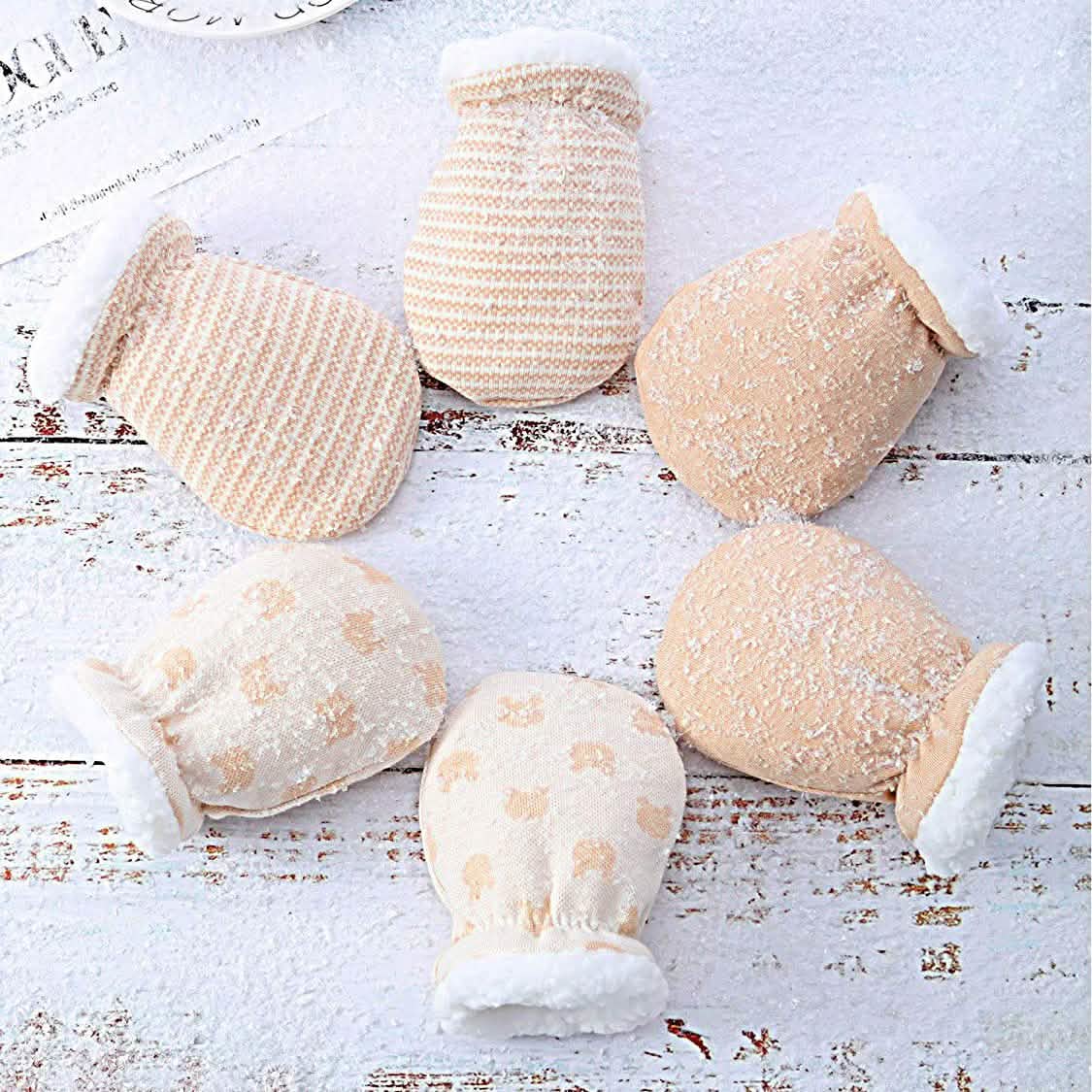 3-Pairs: Newborn Mitten Gloves