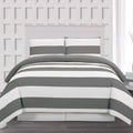 3-Piece: Cabana Stripe Reversible Hypoallergenic Duvet Set