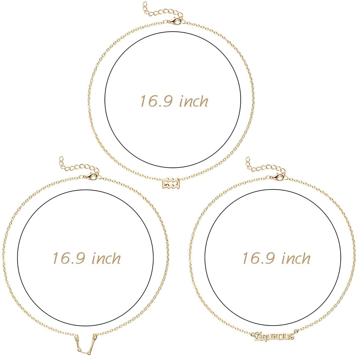 3-Piece: Constellation Zodiac Layer Necklaces
