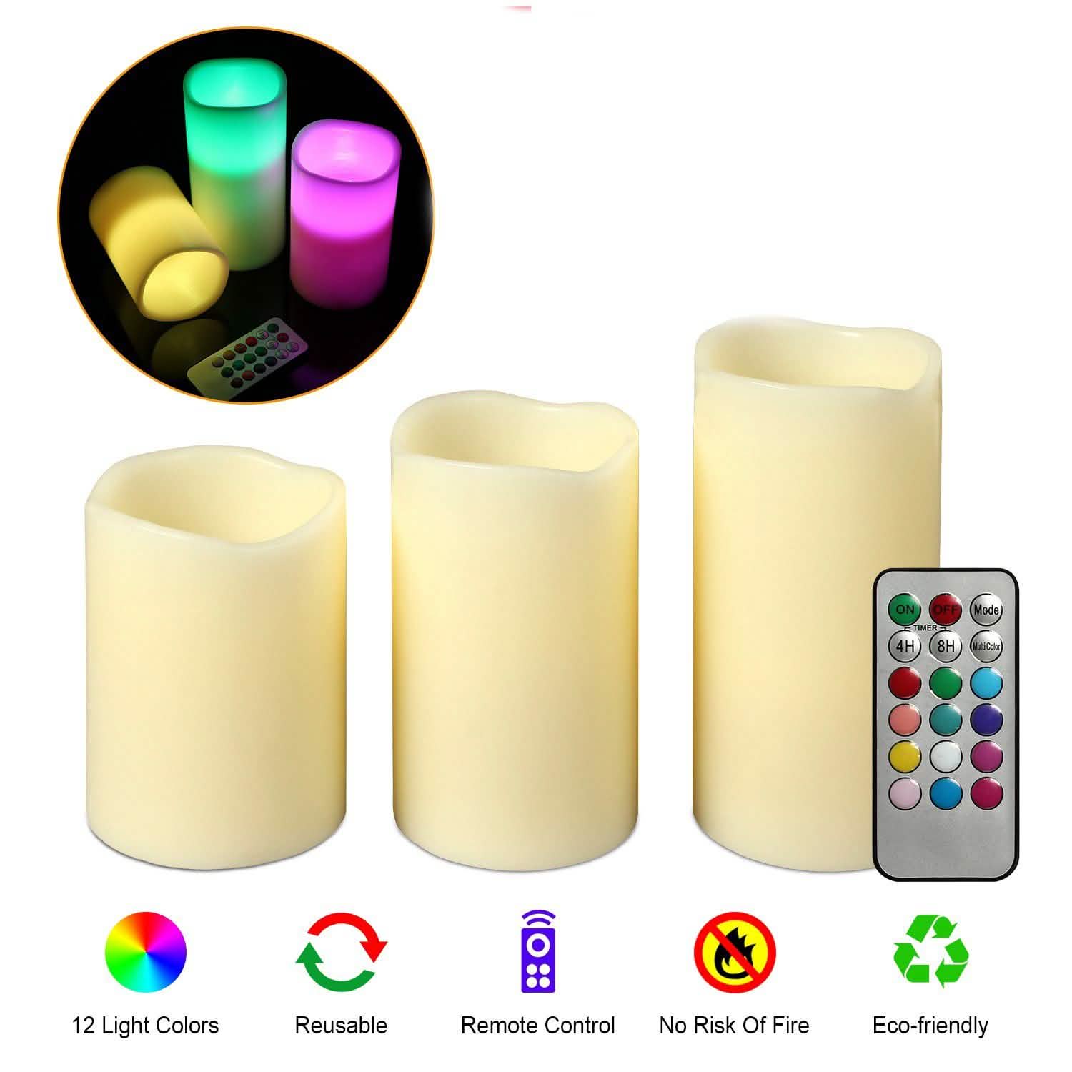3-Piece: Flameless Votive Candles