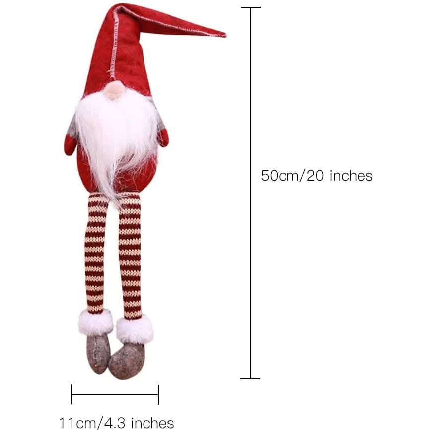 3 Piece: Handmade Sitting Long-Legged Christmas Elf Bottle Decoration Set