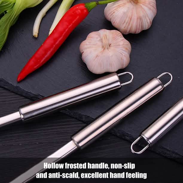 3-Piece: Heavy-Duty BBQ Grilling Stainless Steel Spatula Fork and Tongs