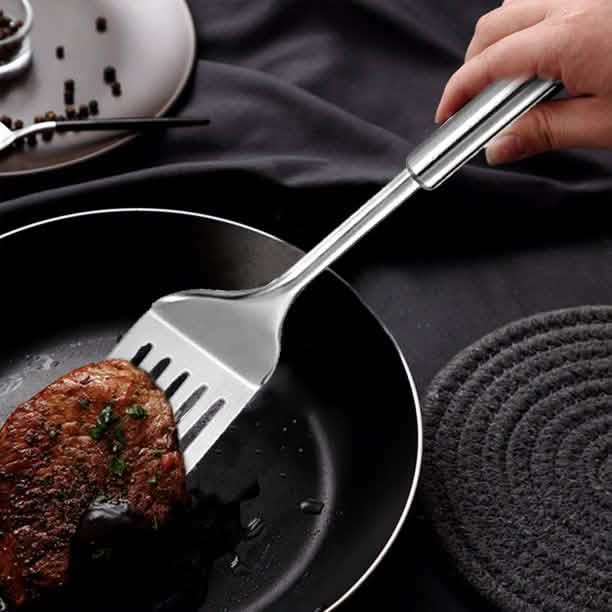 3-Piece: Heavy-Duty BBQ Grilling Stainless Steel Spatula Fork and Tongs